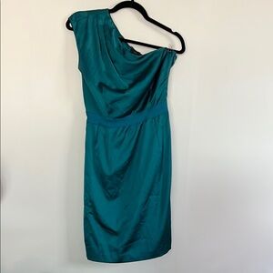 Elegant Teal One-Shoulder Dress